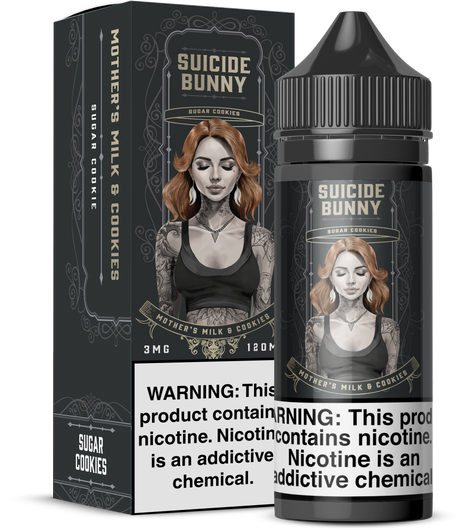 Suicide Bunny Mothers Milk and Cookies 120ML dessert nicotine juice sugar cookie creamy milk flavor