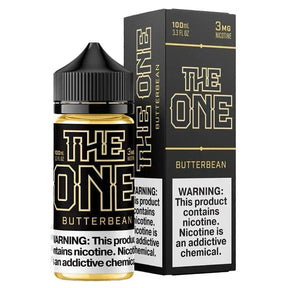 THE ONE Butterbean E-Liquid – 100ML Bottle with Butterscotch and Vanilla Dessert Flavor