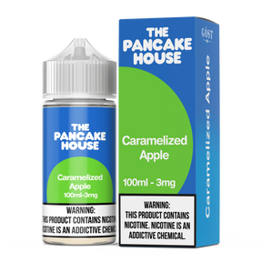 THE PANCAKE HOUSE Caramelized Apple 100ML E-Liquid – Apple Caramel Pancake Vape Juice