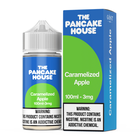 THE PANCAKE HOUSE Caramelized Apple 100ML E-Liquid – Apple Caramel Pancake Vape Juice