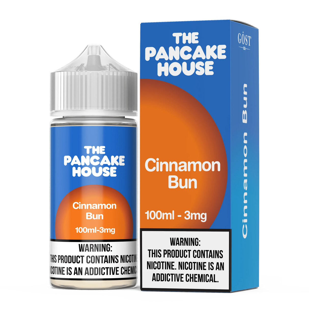 THE PANCAKE HOUSE Cinnamon Bun 100ML E-Liquid – Cinnamon Roll Dessert Vape Juice