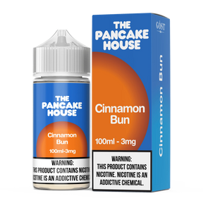 THE PANCAKE HOUSE Cinnamon Bun 100ML E-Liquid – Cinnamon Roll Dessert Vape Juice