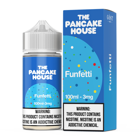 THE PANCAKE HOUSE Funfetti 100ML E-Liquid – Cake Batter Sprinkle Vape Juice
