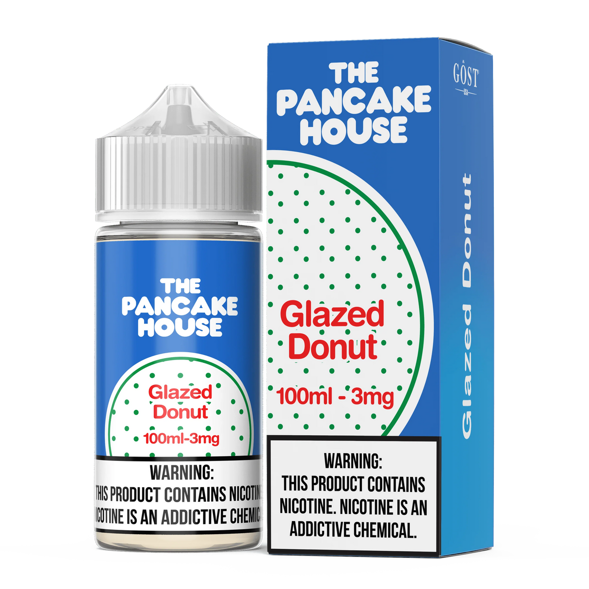 THE PANCAKE HOUSE Glazed Donut 100ML E-Liquid – Glazed Donut Dessert Vape Juice