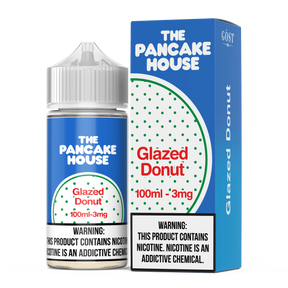 THE PANCAKE HOUSE Glazed Donut 100ML E-Liquid – Glazed Donut Dessert Vape Juice