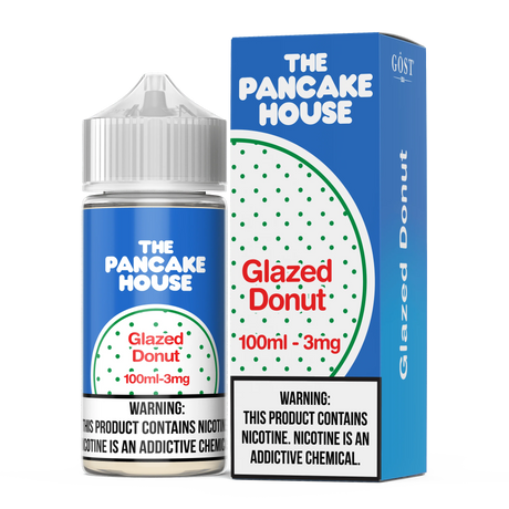 THE PANCAKE HOUSE Glazed Donut 100ML E-Liquid – Glazed Donut Dessert Vape Juice