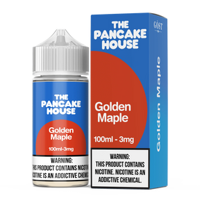THE PANCAKE HOUSE Golden Maple 100ML E-Liquid – Pancake Maple Syrup Vape Juice