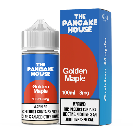 THE PANCAKE HOUSE Golden Maple 100ML E-Liquid – Pancake Maple Syrup Vape Juice
