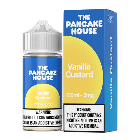 THE PANCAKE HOUSE Vanilla Custard 100ML E-Liquid – Creamy Vanilla Custard Vape Juice