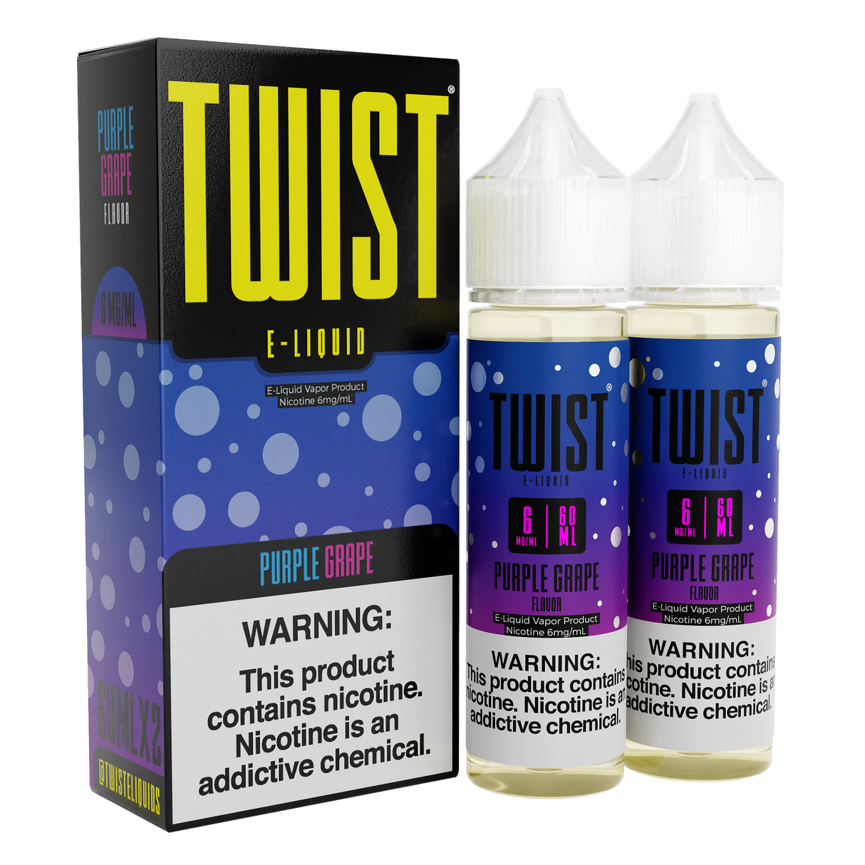 TWIST E-Liquid Purple Grape – 120mL e-liquid featuring grape and mixed berry flavor.