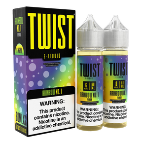 TWIST E-Liquid Rainbow No. 1 – 120mL e-liquid with a fruity blend and sour taffy finish.