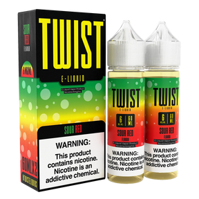 TWIST E-Liquid Sour Red – 120mL e-liquid with a juicy watermelon and sour candy blend.