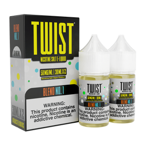 TWIST Nicotine Salt Blend No. 1 – 60mL e-liquid with a tropical fruit punch flavor and smooth nicotine salts.