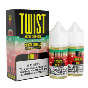TWIST Nicotine Salt Wild Red – 60mL e-liquid featuring a blend of juicy watermelon and zesty lemonade.