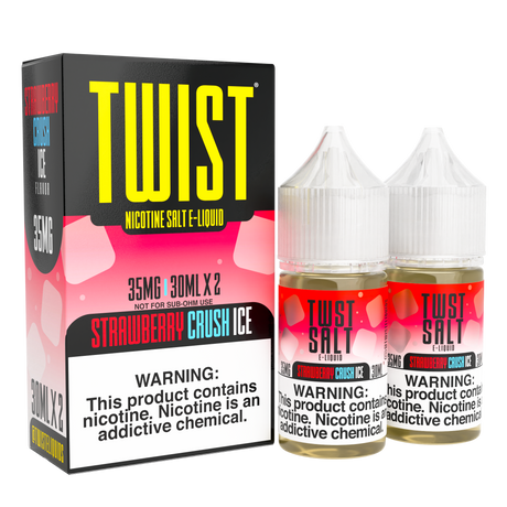 TWIST Strawberry Crush Ice 60 mL Nicotine Salt – Strawberry Lemonade Menthol Vape Juice