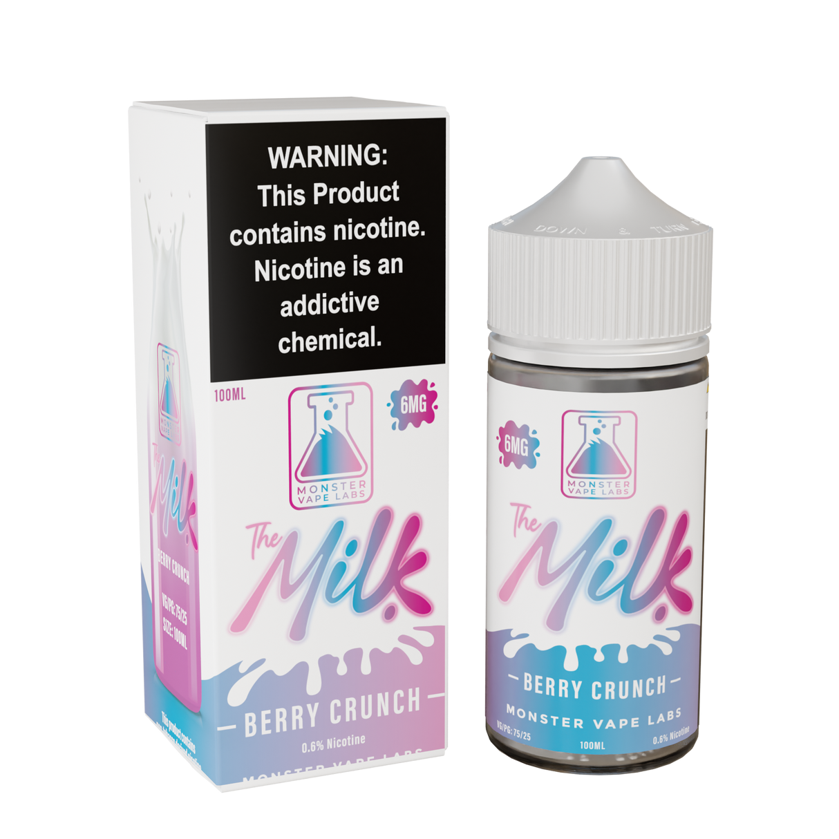 The Milk – Berry Crunch E-Liquid – 100ML Bottle with Creamy Mixed Berry Cereal Flavor