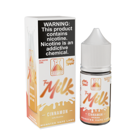 30ML bottle of The Milk Salt – Cinnamon featuring sweet cinnamon and creamy milk flavor