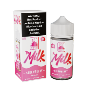 The Milk – Strawberry E-Liquid – 100ML Bottle with Creamy Strawberry Milk Flavor