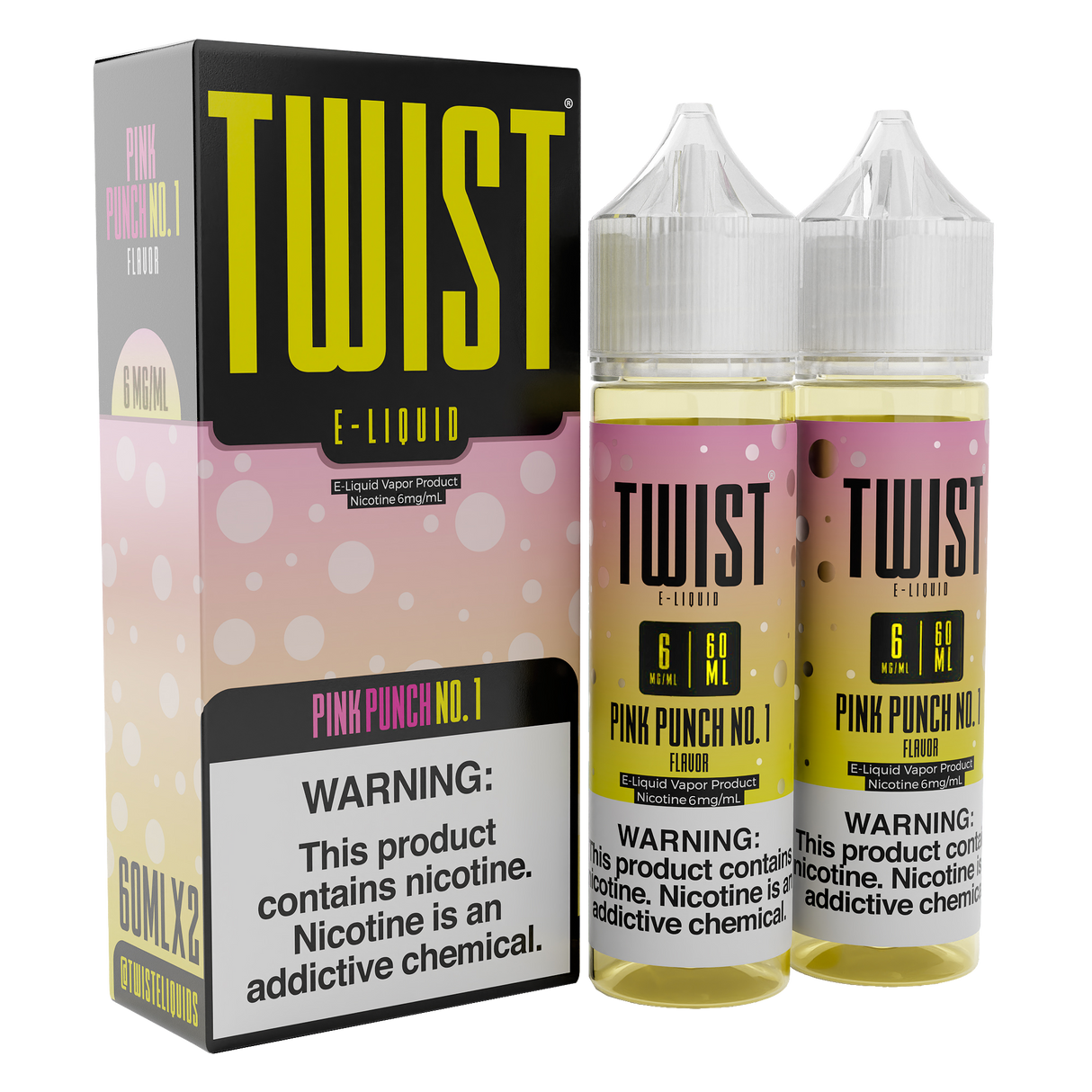 TWIST E-Liquid - Pink Punch No.1 - 120ML E-Liquid (Twin 60ML Pack)