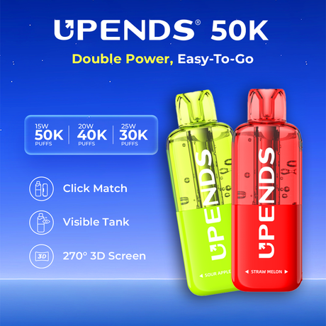 Upends UP9 50K Pod with transparent e-liquid tank and clean design