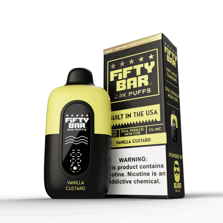 FIFTY BAR "Black Series" Powered by BEARD VAPE Co. 20K Puff Disposable Device - 20000 Puffs