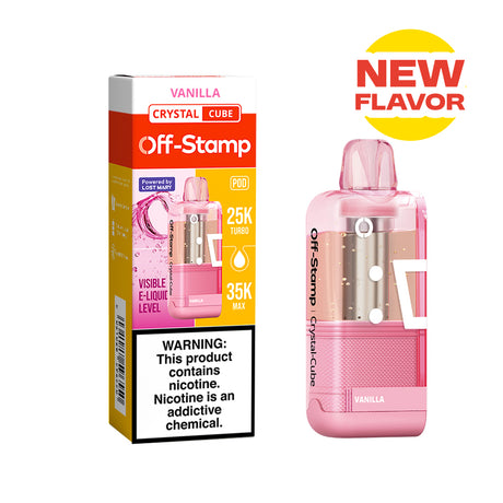 ⭐️TEXAS COMPLIANT ⭐️ | Off-Stamp X-CUBE "Crystal Cube" 35K Disposable POD – 35,000 Puffs