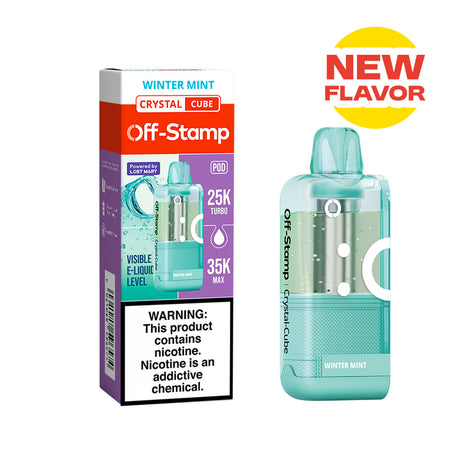 ⭐️TEXAS COMPLIANT ⭐️ | Off-Stamp X-CUBE "Crystal Cube" 35K Disposable POD – 35,000 Puffs