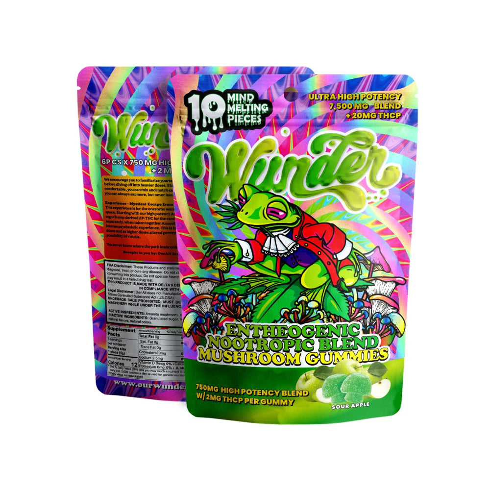 Wunder High Potency Entheogenic Nootropic Blend Gummies 7500MG 10CT