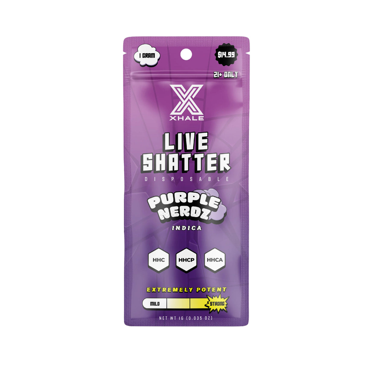 XHALE HHC Live Shatter 1g Disposable