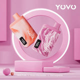 Yovo JB8000 Disposable Device featuring 8000 puffs, 12mL e-liquid capacity, and a 0.8ohm mesh coil.