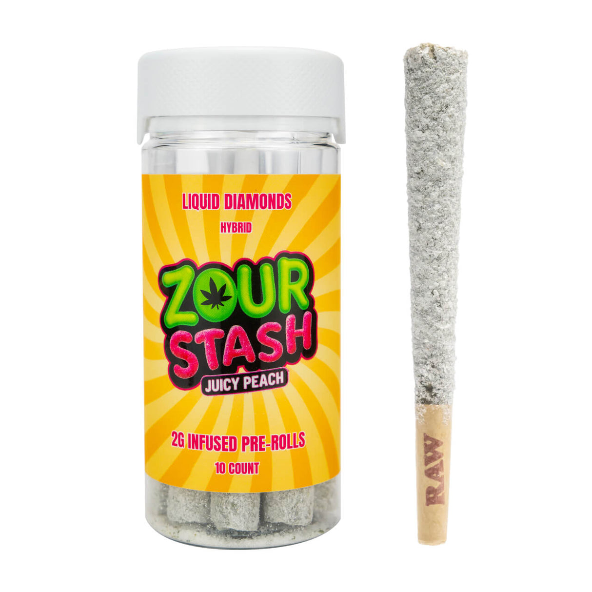 Zour Stash Liquid Diamond 20g Pre Rolls - 10 Count