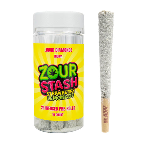 Zour Stash Liquid Diamond 20g Pre Rolls - 10 Count