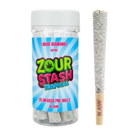 Zour Stash Liquid Diamond 20g Pre Rolls - 10 Count