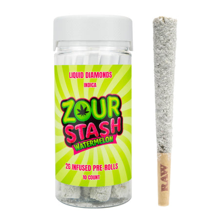 Zour Stash Liquid Diamond 20g Pre Rolls - 10 Count