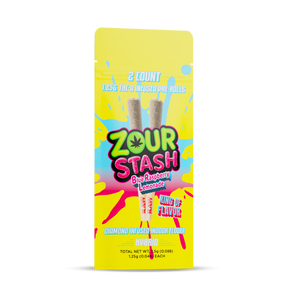 Zour Stash THC-A Diamond Infused Pre Rolls – Premium Indoor Flower 2 Pack