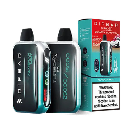 RIFBAR Turbo X 25K Rechargeable Disposable Device – 25000 Puffs