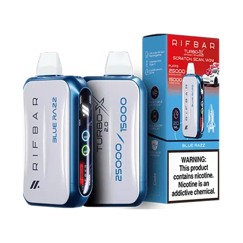 RIFBAR Turbo X 25K Rechargeable Disposable Device – 25000 Puffs