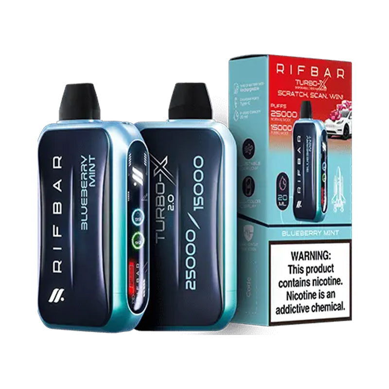 RIFBAR Turbo X 25K Rechargeable Disposable Device – 25000 Puffs