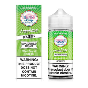 Dinner Lady Apple Crumble Custard TFN 100mL Freebase Vape Juice with packaging