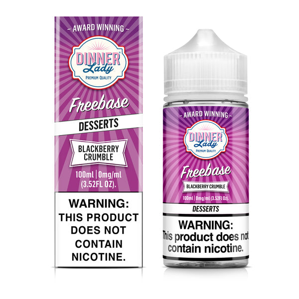 Dinner Lady Blackberry Crumble TFN 100mL Freebase Vape Juice with packaging