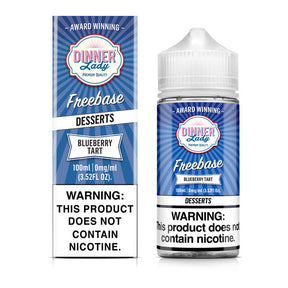 Dinner Lady Blueberry Tart TFN 100mL Freebase Vape Juice with packaging