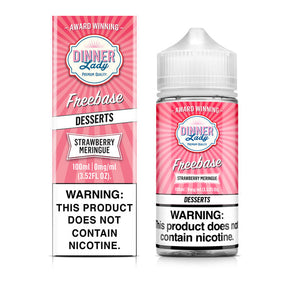Dinner Lady Strawberry Meringue TFN 100mL Freebase Vape Juice with packaging