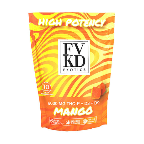 FVKD EXOTICS High Potency THCP + D8 + D9 6,000MG Gummies - 10 Count