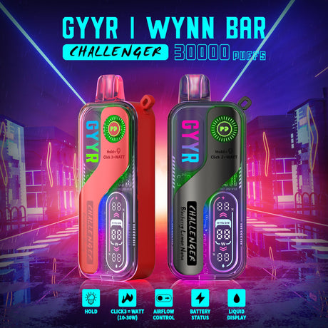 GYYR x Wynn Bar Challenger 30K Puff powered by PYNE POD Disposable Device - 30000 Puffs