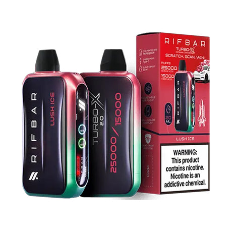 RIFBAR Turbo X 25K Rechargeable Disposable Device – 25000 Puffs