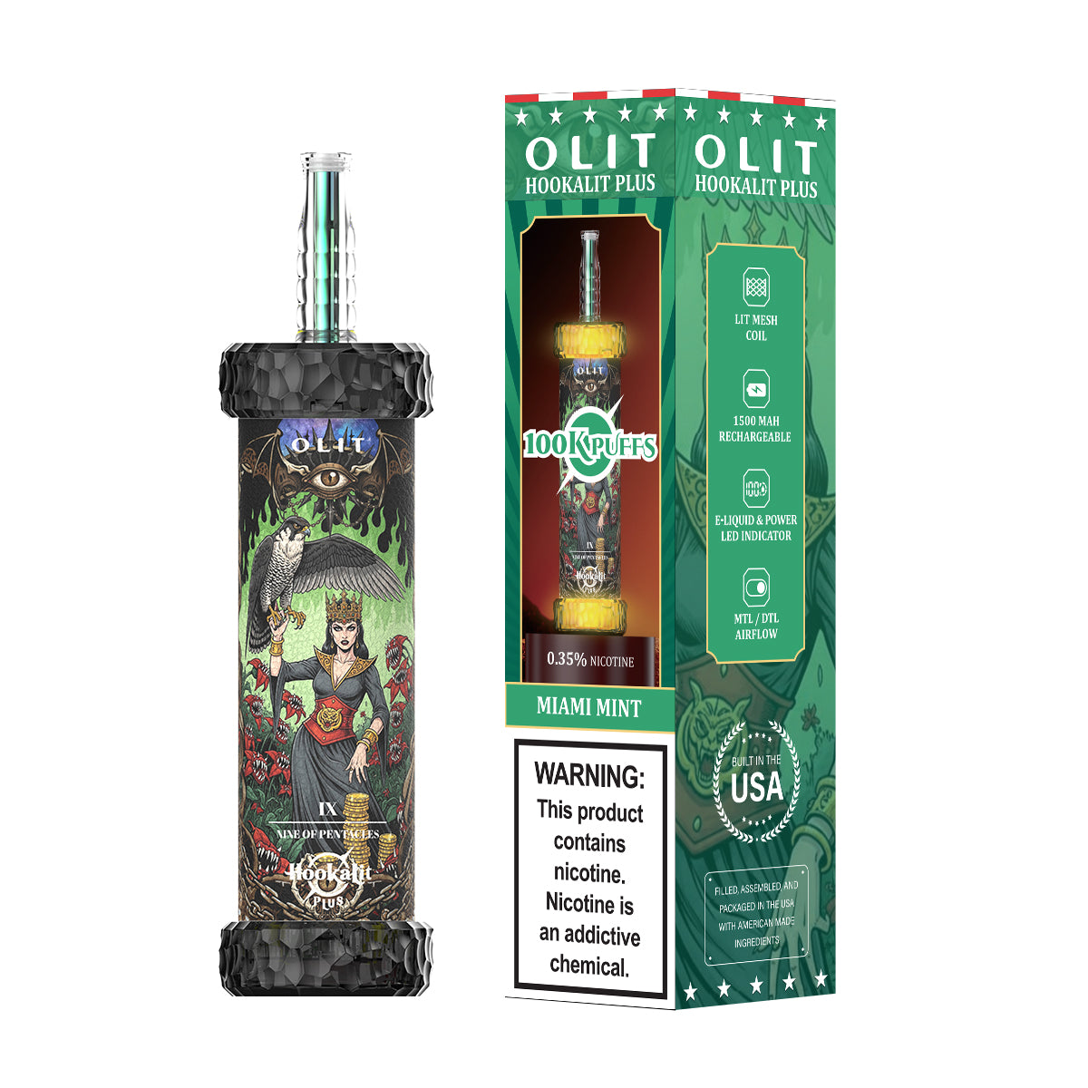 OLIT HookaLit PLUS 100K Disposable E-Hookah 100,000 Puffs | VapoRider OLIT HookaLit PLUS 100K Disposable E-Hookah 100,000 Puffs | VapoRider