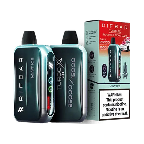 RIFBAR Turbo X 25K Rechargeable Disposable Device – 25000 Puffs