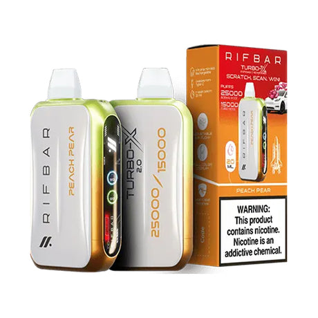 RIFBAR Turbo X 25K Rechargeable Disposable Device – 25000 Puffs