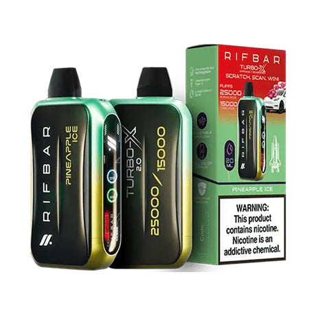 RIFBAR Turbo X 25K Rechargeable Disposable Device – 25000 Puffs