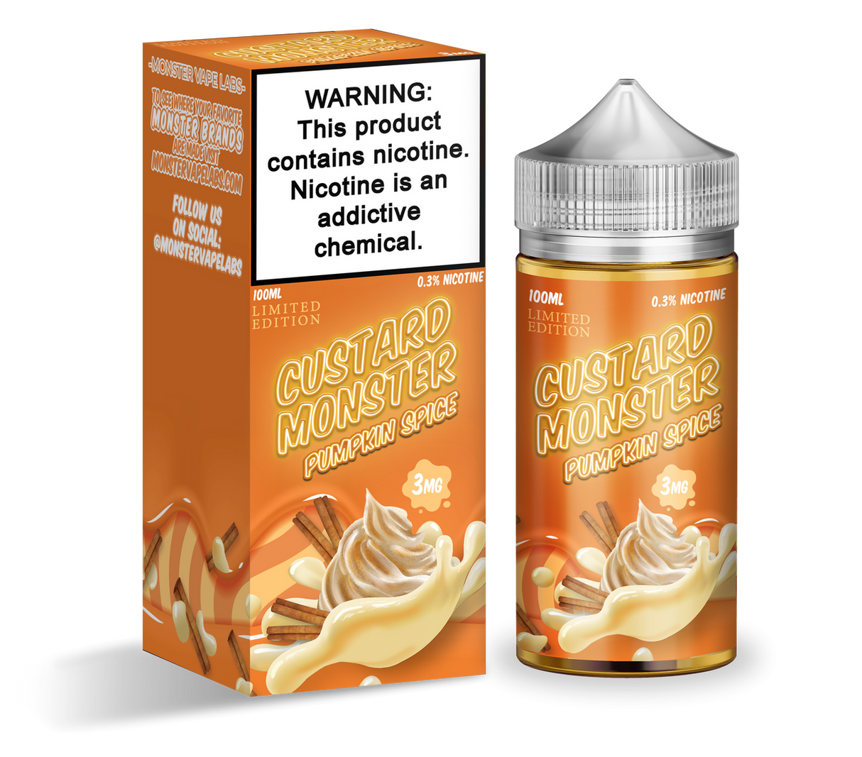 Pumpkin Spice by Custard Monster 100mL with Packaging